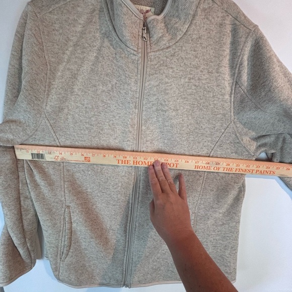 Faded Glory Sherpa Lined Full Zip Jacket Women’s Plus 3X (22W/24W) Oatmeal Beige - Picture 2 of 15